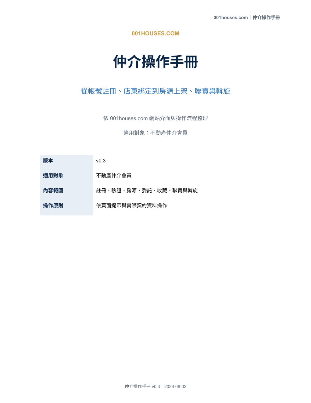 仲介操作手冊 第 1 頁